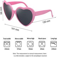 Lunettes de soleil à diffraction en forme de cœur pour femmes, effet de changement de couleur, vente en gros