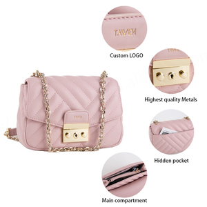 Bolsos de Mano de PU para Mujer, Diseño Personalizado, Mini Bolsos de Moda al por Mayor, Cierre de Cremallera, Forro de Poliéster, para Todas las Temporadas, Modelo Hecho en China, ODM OEM - Product Image 2