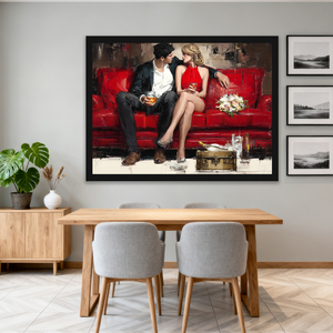 Peintures à l'huile peintes à la main en gros capturant des moments <span class=keywords><strong>de</strong></span> conversation et <span class=keywords><strong>de</strong></span> <span class=keywords><strong>rire</strong></span>, avec Offre Spéciale d'usine - Product Image 1