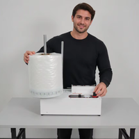 Machine de remplissage automatique de colonnes d'air protectrices pour emballages en carton, papier et plastique de produits chimiques, boissons et aliments