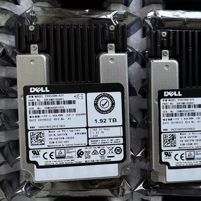 Hotsale 00FYFW 1.92TB 12G 2.5 SAS RI MLC SSD PX05SRB192Y 2.5inch Hot Plug Solid State Drive for 14g Poweredge Server