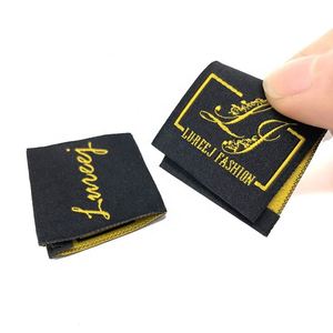 Garments Logo Custom T Shirt Clothing Textile Clothing Labeling Private Woven <b>Labels</b> for Clothing - Product Image 1
