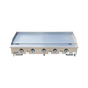 Plancha de Gas Comercial de 60 Pulgadas, 150000 BTU, Acero Inoxidable, Superficie Plana, NG LP, Patas Ajustables, Válvula de Seguridad, Equipo de Cocina - Product Image 1