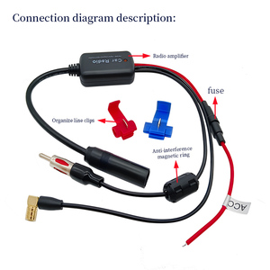 Amplificateur de signal d'antenne AM FM pour voiture, adaptateur AM FM, antenne <span class=keywords><strong>DAB</strong></span> pour voiture, amplificateur de signal aérien - Product Image 6