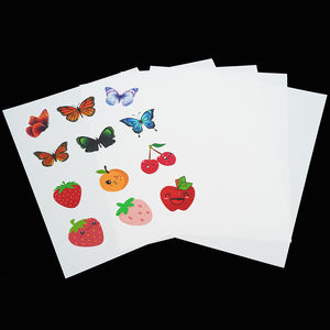 YESION Film thermorétractable feuilles de plastique papier d'art rétractable imprimable feuilles de Film rétractable couleur blanche pour enfants boucle d'oreille artisanale créative - Product Image 4