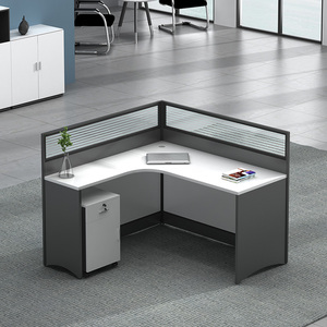 Di lusso completo mobili per ufficio postazione di lavoro scrivania l a forma di tavolo da ufficio in legno e sedia Set Business scrivanie <span class=keywords><strong>Computer</strong></span> scrivania da ufficio - Product Image 5