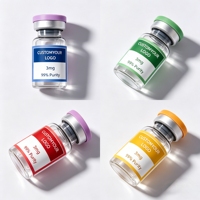 Étiquettes personnalisées anti-poussière pour flacons de peptides de 3 ml/5 ml, autocollants de conservation propres avec boîtes individuelles assorties pour flacons.