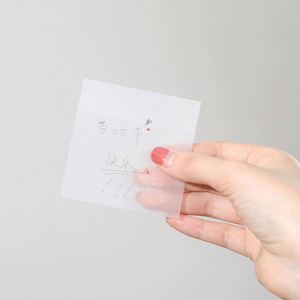 Transparent Sticky Notes White Self-Adhesive Stationery <b>Memo</b> <b>Pads</b> School Supplies Notepad - Product Image 2