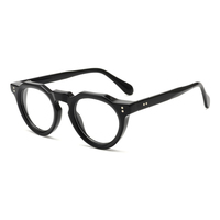 Gafas Transparentes Gruesas de Moda para Hombre 2026, Gafas Redondas Vintage, Monturas de Acetato