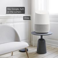Système de rideaux à plis ondulés télécommandés, compatible Alexa et Google Home, rails durables pour l'automatisation domestique