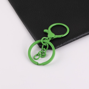 Colorful Metal Round Keychain Set With Chain For Diy <b>Doll</b> Bag Charm <b>Accessories</b> Unisex 14 Years Up - Product Image 4