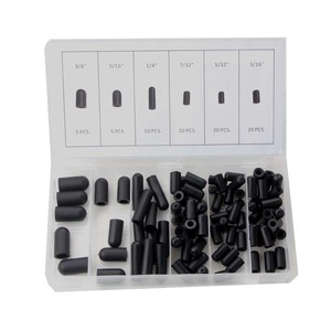 Rubber Dust Cap Set 80pc Black Epdm Protective Cover For Home Automotive Use - Product Image 4