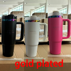 Logotipo personalizado H4.0 Botella de agua de acero inoxidable a prueba de fugas Taza de vacío de doble pared aislada 40 oz 30 40 Oz Vaso con pajita de mango - Product Image 5