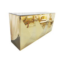 Table de bar personnalisée en acier inoxydable de luxe pour événements et réceptions, prix d'usine