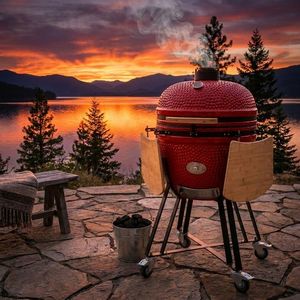 EGGKAMADO Grand Kamado 26 pouces Joe Big Green Luxueux <span class=keywords><strong>Barbecue</strong></span> en céramique pour extérieur et cuisine - Product Image 1