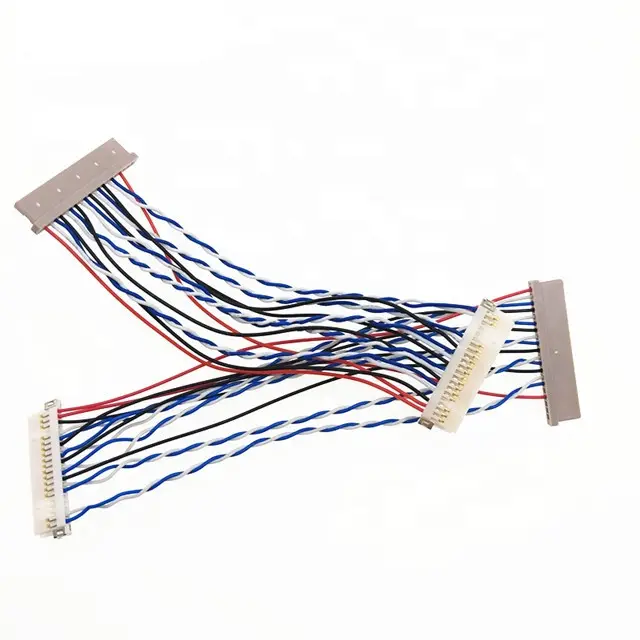 LVDS Cable 20Pin 1.0mm Pitch 1CH Single 6-BIT LCD Screen Signal Wire DF19-20P-D6 