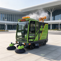 Balayeuse de voirie électrique commerciale avec nettoyage haute pression et canons à brouillard