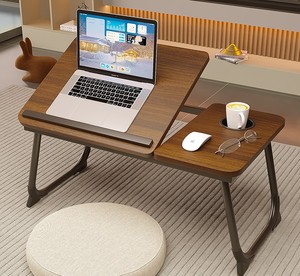 Altura ajustable, escritorio plegable con espacio de almacenamiento, perfecto para computadora portátil, TV, trabajo en la cama, lectura, escritura, comer, ver películas - Product Image 6