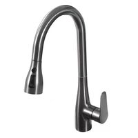 Évier de lavabo à poignée unique en acier inoxydable 304 2 trous pour installation pour robinet d'eau de balcon de cuisine de salle de bain inclus