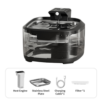 Fontaine de boisson intelligente pour animaux de compagnie rechargeable à batterie sans fil automatique de 4,5 L écologique et durable avec style moderne pour chats chiens