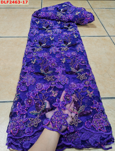 Séquence Dentelle Tissu De Luxe Robe De Mariée Tissu Coloré Sequin Suisse Voile Fantaisie Paillettes Broderie Dentelle Tissu - Product Image 4