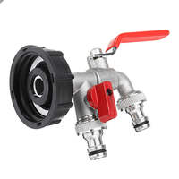 Vanne à boisseau sphérique Camlock pour sorties fourre-tout IBC avec capuchon et collier en métal Raccords de conteneur d'eau de haute qualité