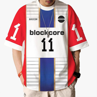 Camiseta de cuello redondo con estampado de la serie Jersey con números digitales en 3D, a la moda, para hombre, para uso al aire libre