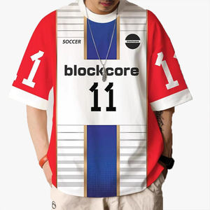 T-shirt à col rond imprimé avec des chiffres numériques en 3D, tendance pour hommes, pour les vêtements d'extérieur - Product Image 2