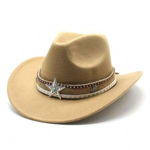 Sombrero Fedora de Ala Ancha al por Mayor, Sombrero Vaquero de Fieltro Personalizado para Hombres y Mujeres, Estilo Occidental para Iglesia, Fiesta, Aire Libre - Product Image 3