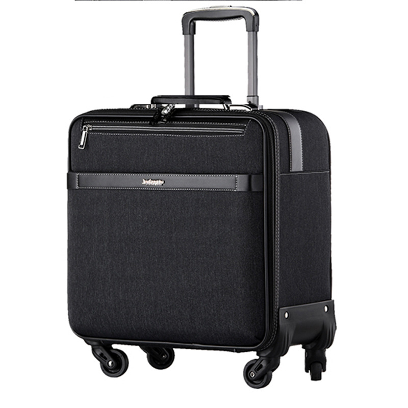 Caja de embarque con estampado negro de tela Oxford