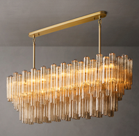 Lustre moderne de luxe haut de gamme, lampe suspendue pour plafond haut, décoration pour salon, salle à manger, maison, luminaire suspendu en verre