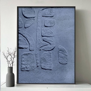 Peinture à l'huile murale de style architectural, décoration intérieure de maison, peinture sur toile faite à la main, texture 3D, encadrée, décoration d'intérieur - Product Image 2