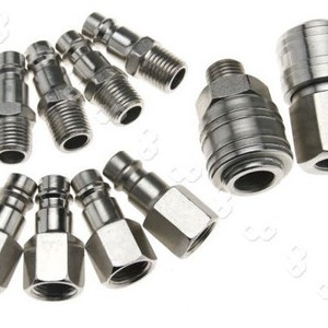 Dingyi German Style Iron Male <b>Thread</b> Connector 1/4 Inch 6 Mm Pneumatic <b>Tool</b> Accessory 10 Piece Set - Product Image 1
