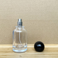 Botol Parfum Kaca Silinder Dasar Tebal 30ml 50ml 100ml Stok Terbatas, Botol Semprot Isi Ulang Crimp
