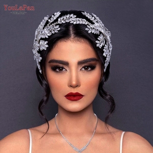 YouLaPan – couronne et diadème en cristal brillant pour femmes, accessoires pour cheveux, couvre-chef de mariée en strass, coiffe de mariage, coiffe de fête HP418 - Product Image 3