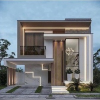 Maisons préfabriquées de luxe modernes à ossature légère en acier, résistantes aux ouragans, clés en main, avec kits de construction pour l'Australie et la Nouvelle-Zélande