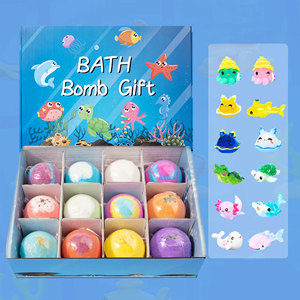 Bombas de Baño Efervescentes con Temática Oceánica para Niños, con Juguete Sorpresa en el Interior, Sales Marinas Naturales, Bombas de Baño que Cambian de Color - Product Image 1