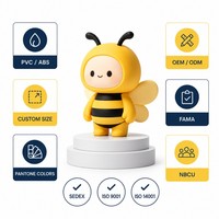 Fabricant de figurines d'animaux en PVC, figurine d'abeille personnalisée, OEM, jouet d'abeille imprimé en 3D pour la décoration de la maison, souvenir, cadeau
