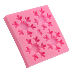 Moldes <span class=keywords><strong>de</strong></span> Silicona <span class=keywords><strong>para</strong></span> Decoración <span class=keywords><strong>de</strong></span> Pasteles y <span class=keywords><strong>Fondant</strong></span>, Diseño Cuadrado 3D, 4 Piezas del Mismo Tamaño y Diseño <span class=keywords><strong>de</strong></span> Copos <span class=keywords><strong>de</strong></span> <span class=keywords><strong>Nieve</strong></span> Clásicos - Product Image 4