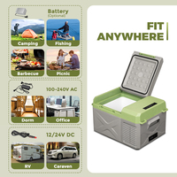 Nevera Portátil para Auto X20 Alpicool de 18.86L, Congelador de 12v para Camping, Mini Refrigerador de Una Zona con Compresor, Uso Dual para Auto y Hogar
