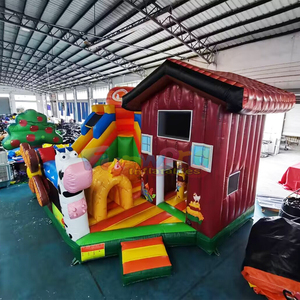 Kids barnyard <b>bouncer</b> commercial bounce house slide combo springkussens <b>inflatable</b> farm bouncy castle - Product Image 2