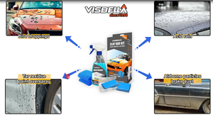 Visbella Car Clay Bar Detailing Kit pour la décontamination de la peinture, l'élimination des rayures et des tourbillons avec lubrifiant en aérosol - Product Image 2
