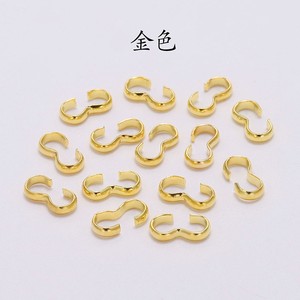 Hebilla de tres caracteres sin níquel, chapada en oro, de metal, para fabricación de collares, accesorios de joyería, formas mixtas, verano 2025 - Product Image 1