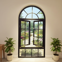 Ventana Francesa de Aluminio de Estilo Vintage, Delgada, con Aislamiento Acústico para Uso Exterior y en Baños
