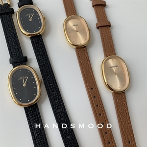 Montre à quartz ovale en cuir véritable élégante et tendance haut de gamme pour femme <span class=keywords><strong>252</strong></span> - Product Image 2