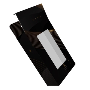 Dossiers en carton avec fenêtre dorée pour l'électronique, les parfums, les montres, les bijoux, gaufrage, recyclables, pelliculage brillant, vernissage - Product Image 3