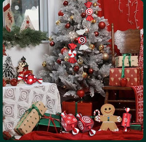 SHUANGYUAN OEM - Juego de Bolas de Navidad Pintadas de 6 cm, Adornos para Árbol de Navidad, Regalo Festivo, Decoración Navideña - Product Image 2