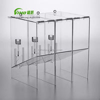 Distributeur de céréales en acrylique transparent de grande capacité avec mécanisme à pression facile, stockage de nourriture sèche de bureau, équipement de restauration, buffet