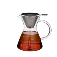Tenrey 500ml Verre borosilicaté Verser sur la cafetière Cafetière goutteur Cafetière en verre borosilicaté