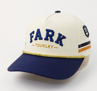 Casquette de golf personnalisée bicolore perforée au laser avec broderie 3D et patch tissé pour équipe sportive